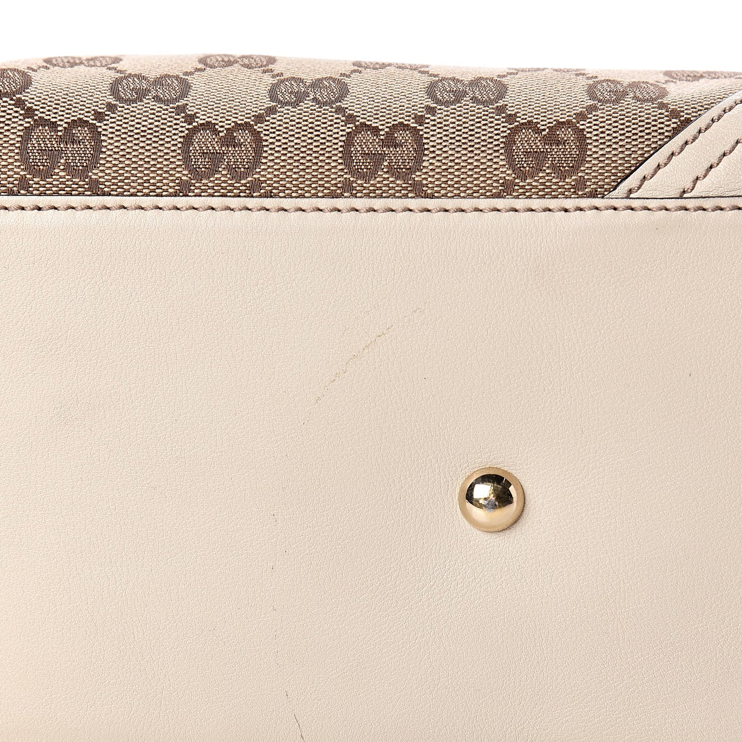 Monogram Medium New Britt Tote Off White