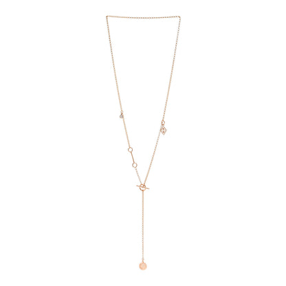 Hermes 18K Rose Gold Diamond Gambade Necklace 3 of 5