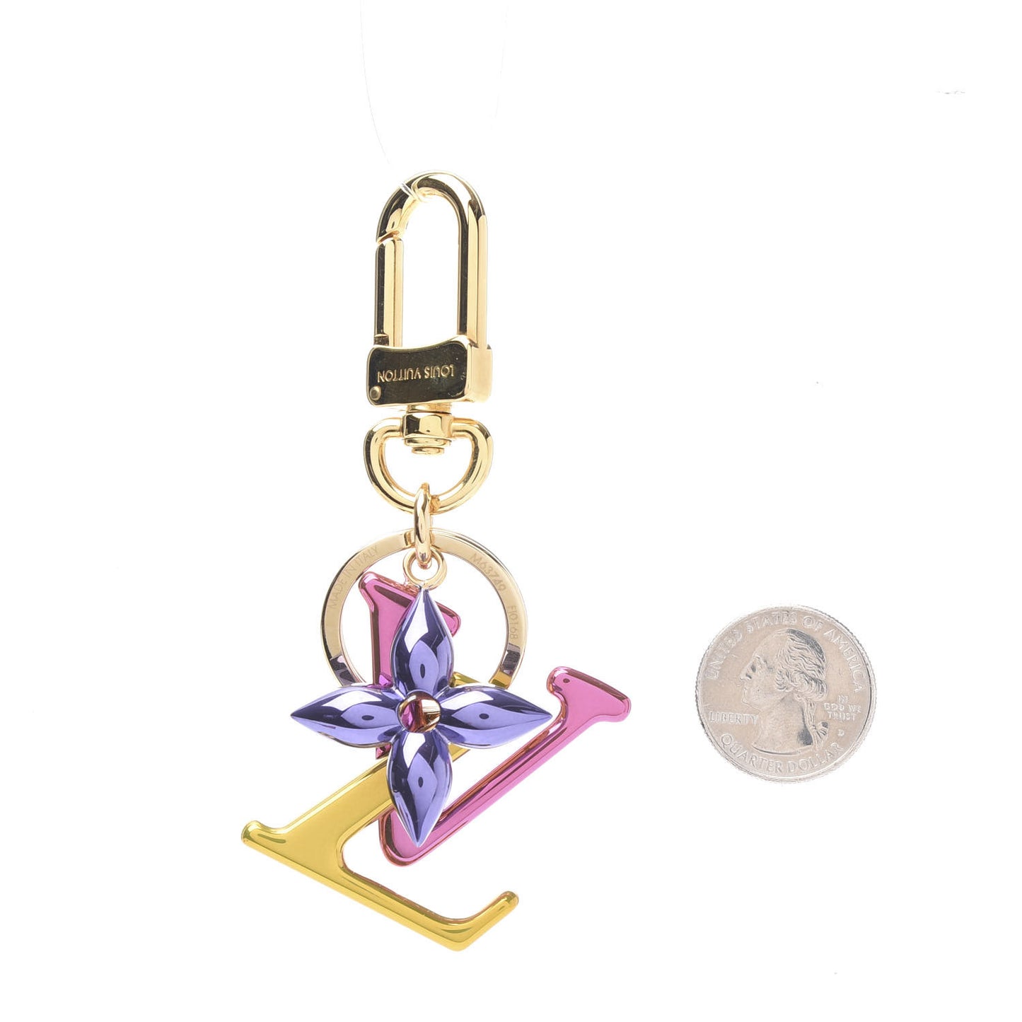LV New Wave Bag Charm Key Holder Multicolor
