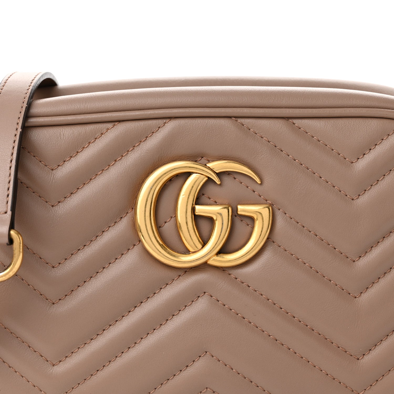 Gucci Calfskin Matelasse Small GG Marmont Chain Shoulder Bag Porcelain Rose 8 of 10