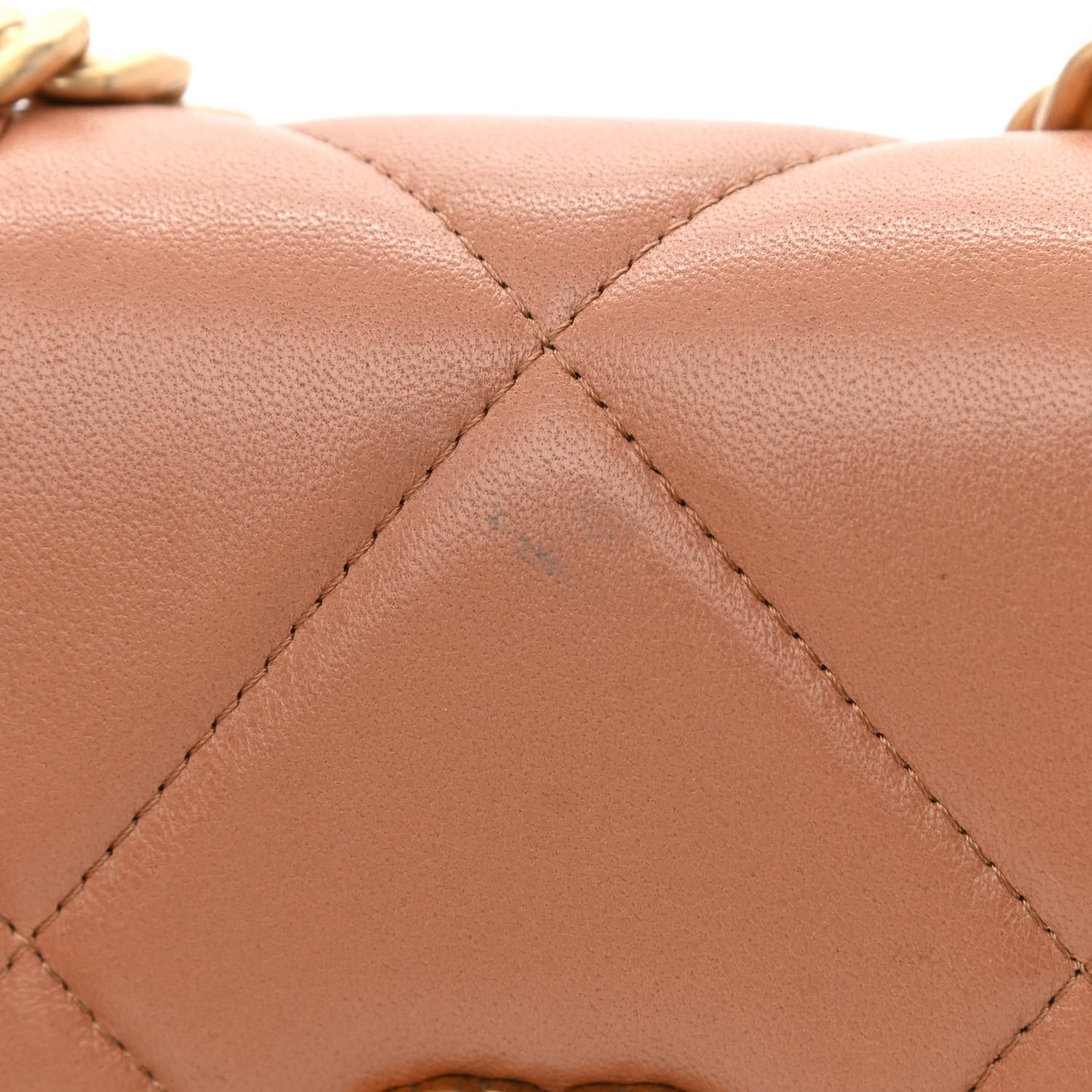 Lambskin Quilted Chanel 19 Wallet On Chain WOC Brown