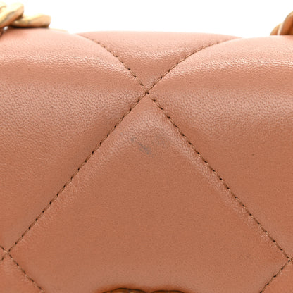 Chanel Lambskin Quilted Chanel 19 Wallet On Chain WOC Brown 13 of 14