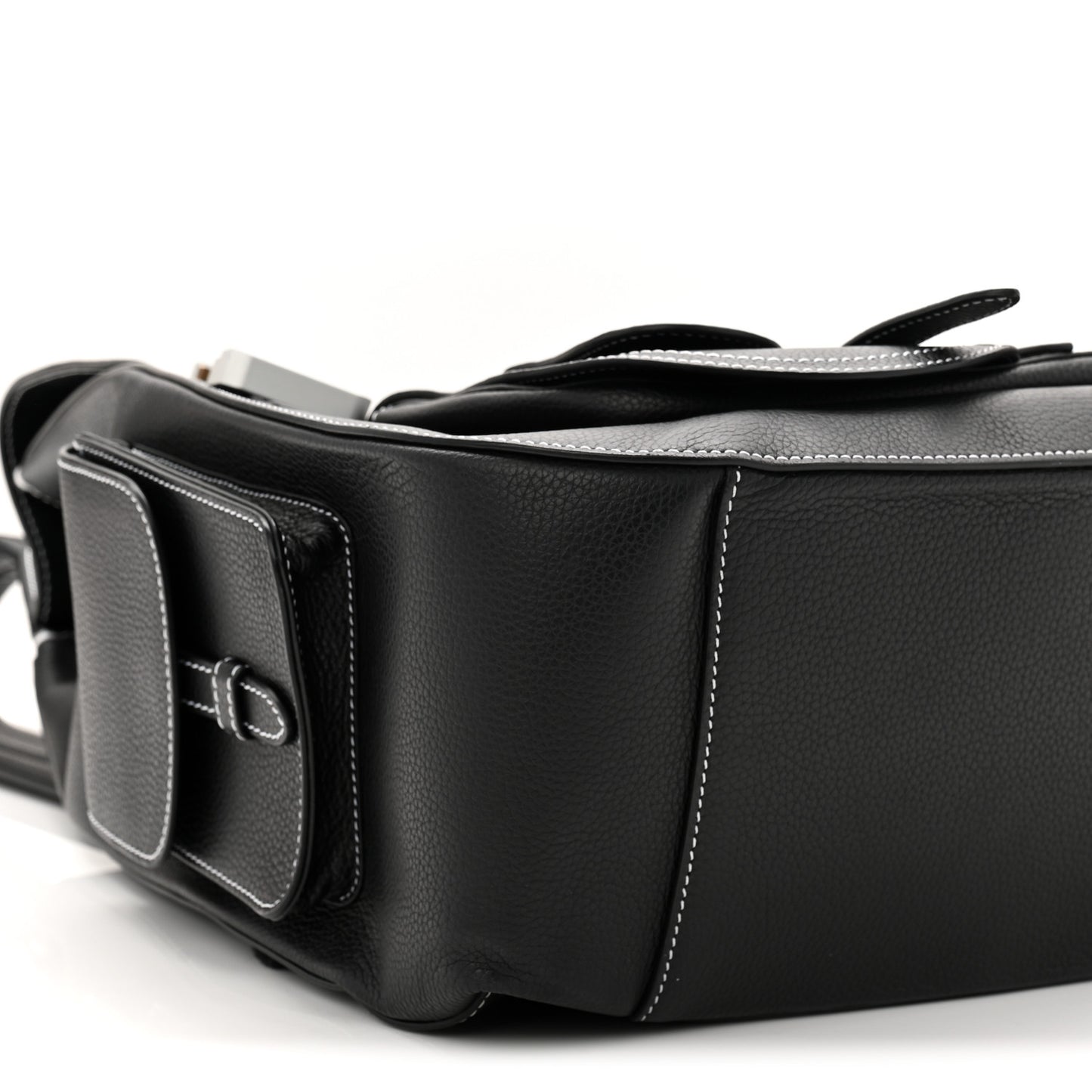 Grained Calfskin Maxi Gallop Backpack Black