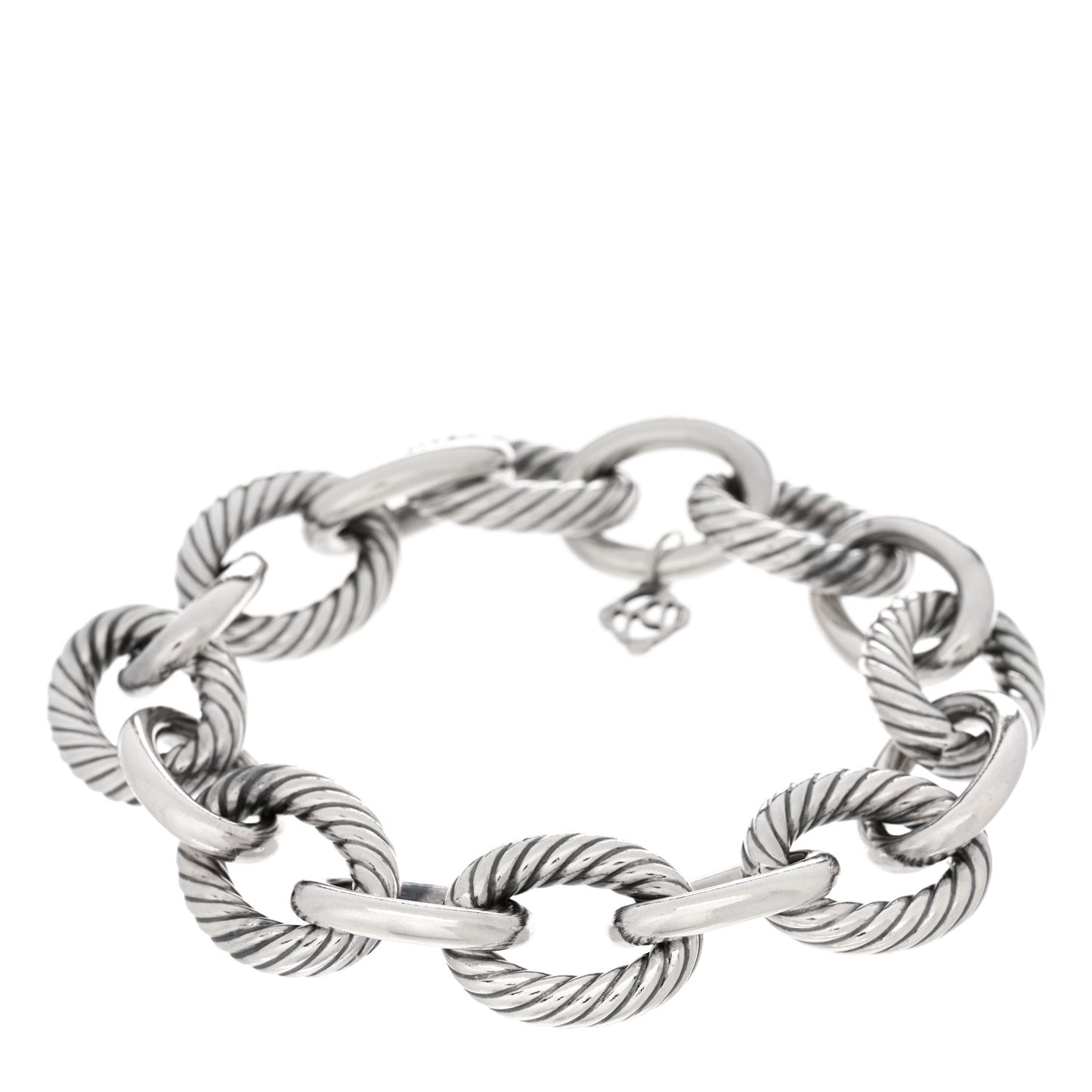 Sterling Silver 17mm Large Oval Link Bracelet