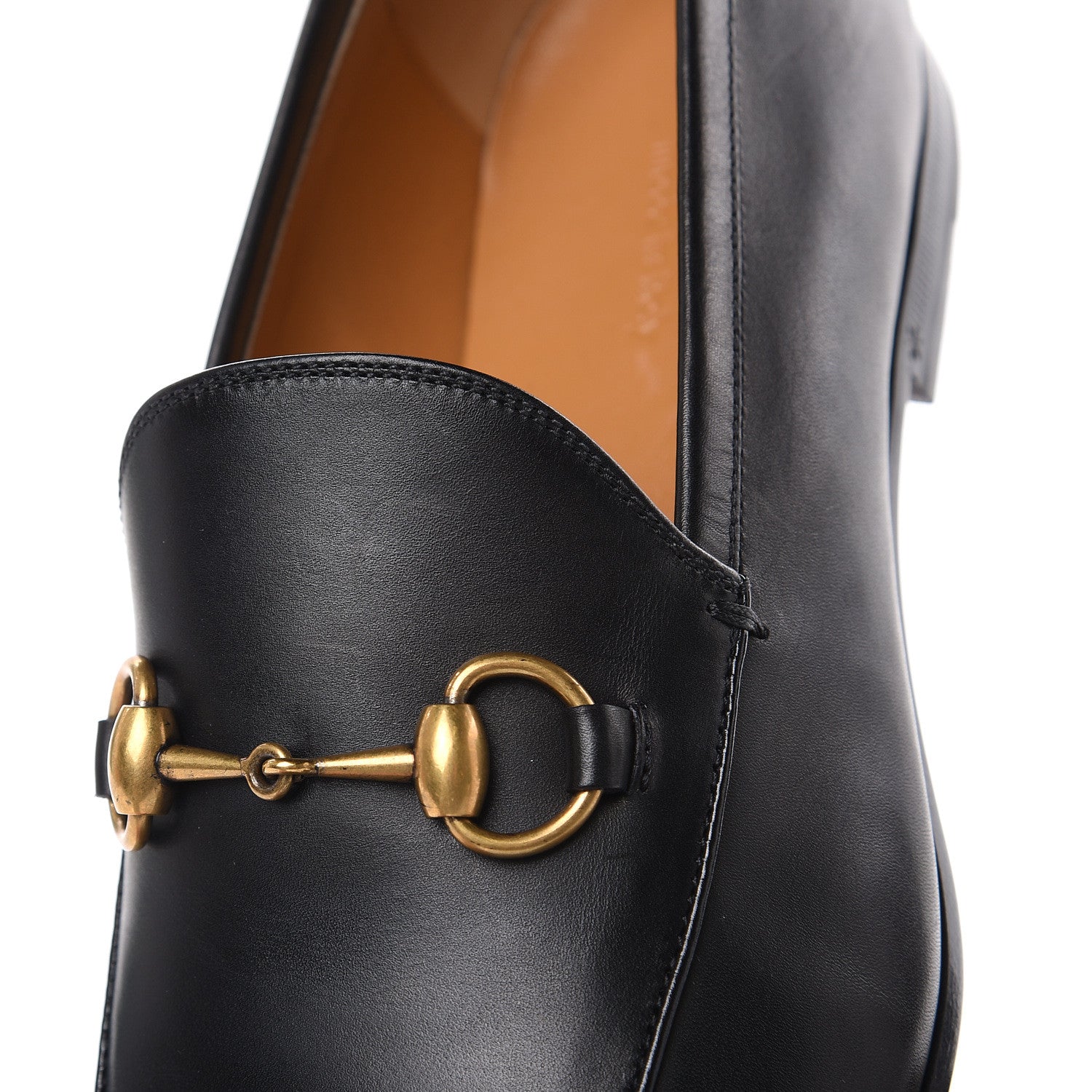 Gucci Calfskin Horsebit Mens Jordaan Loafers 7 Black 9 of 11