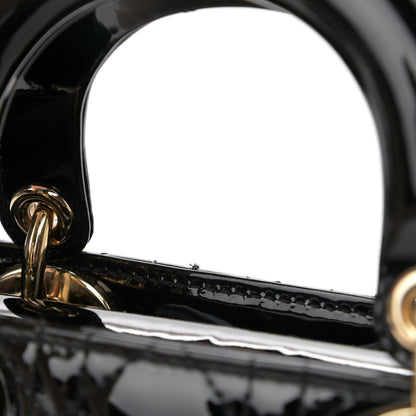 Christian Dior Patent Cannage Mini Lady Dior Black 11 of 12