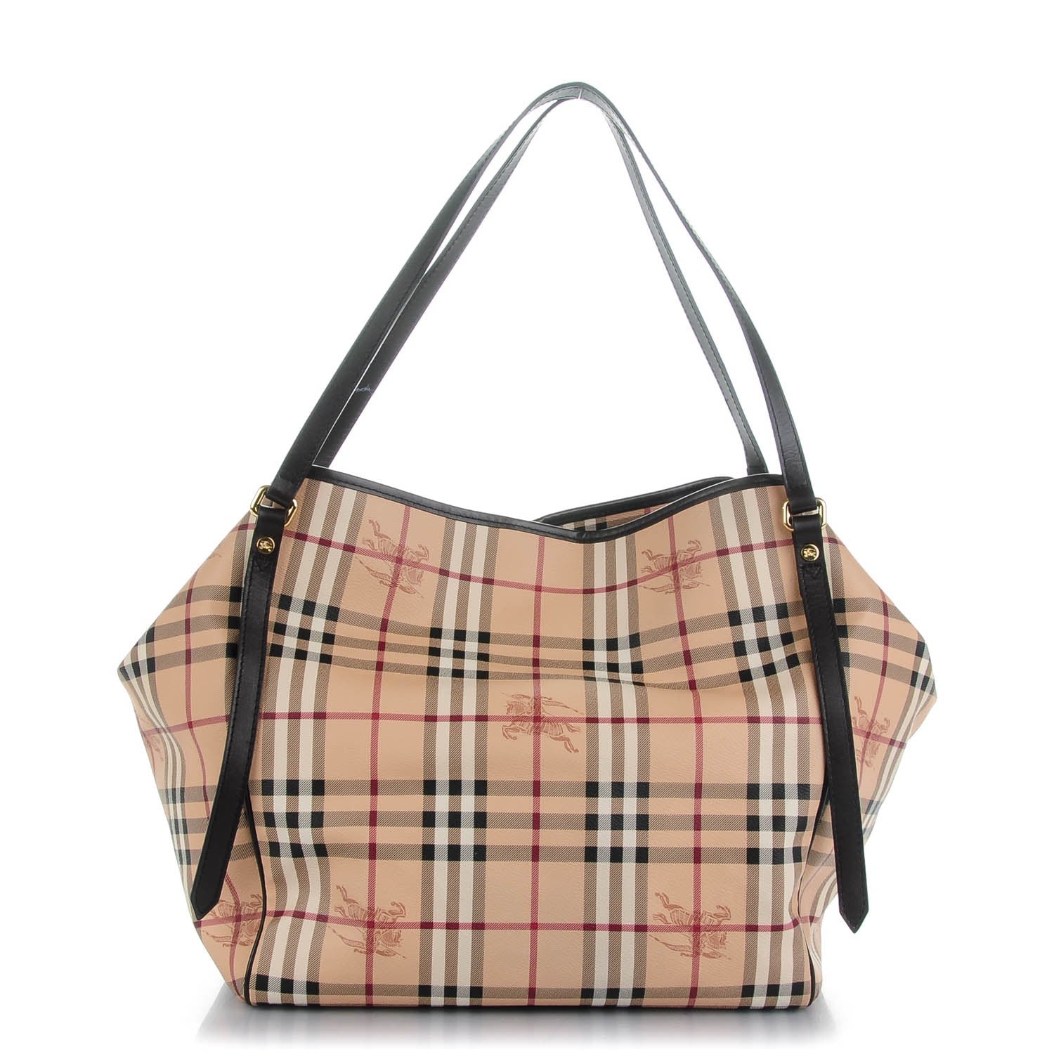 Burberry Haymarket Check Large Canterbury Tote Chocolate 1 of 10