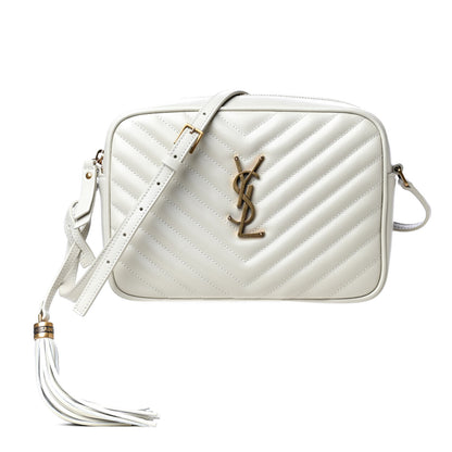 Saint Laurent Calfskin Matelasse Monogram Lou Camera Bag Crema Soft 1 of 8