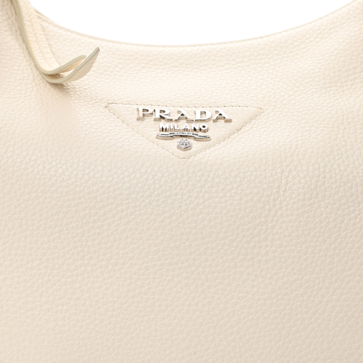 Prada Vitello Daino Hobo White 8 of 10