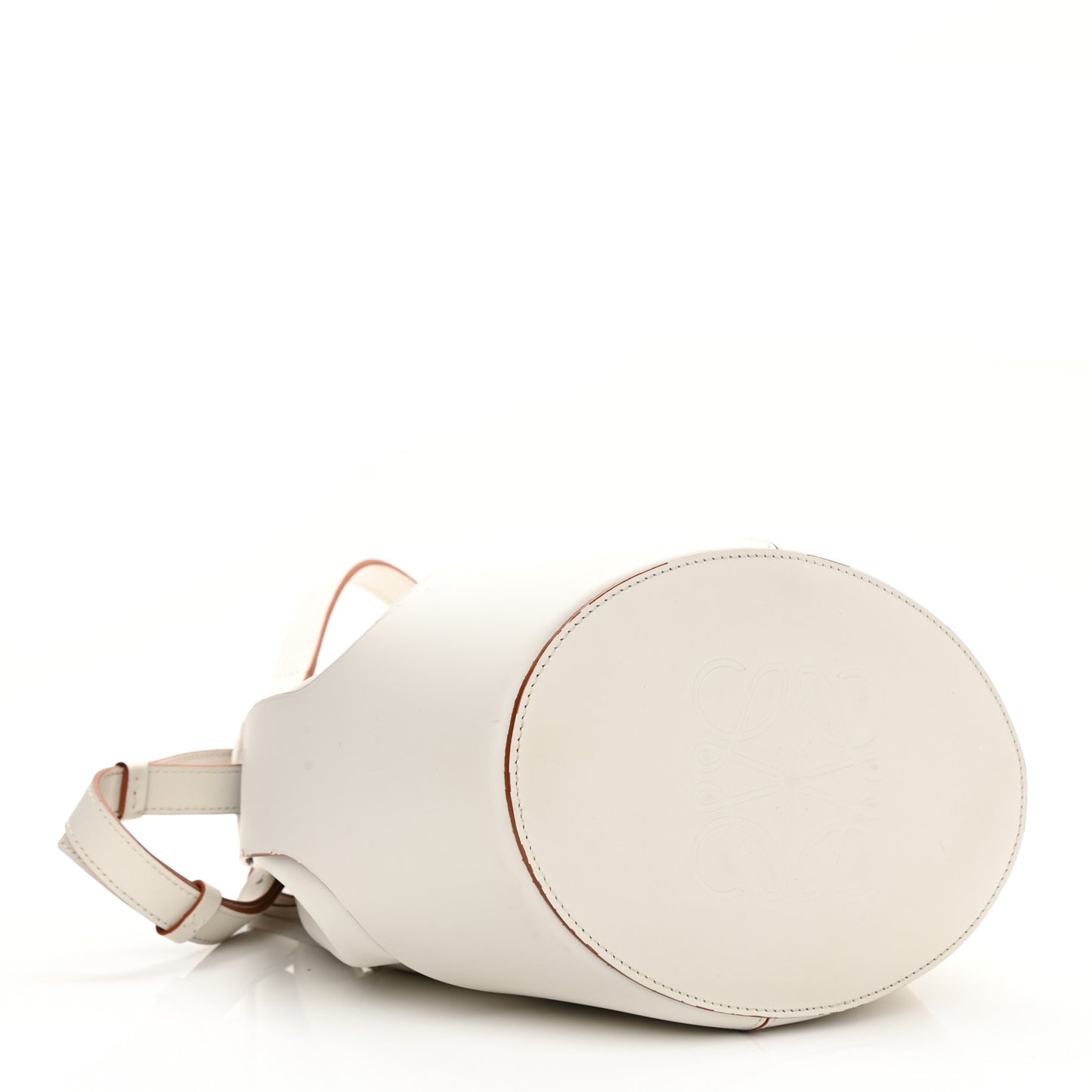 Calfskin Small Balloon Bucket Bag Soft White