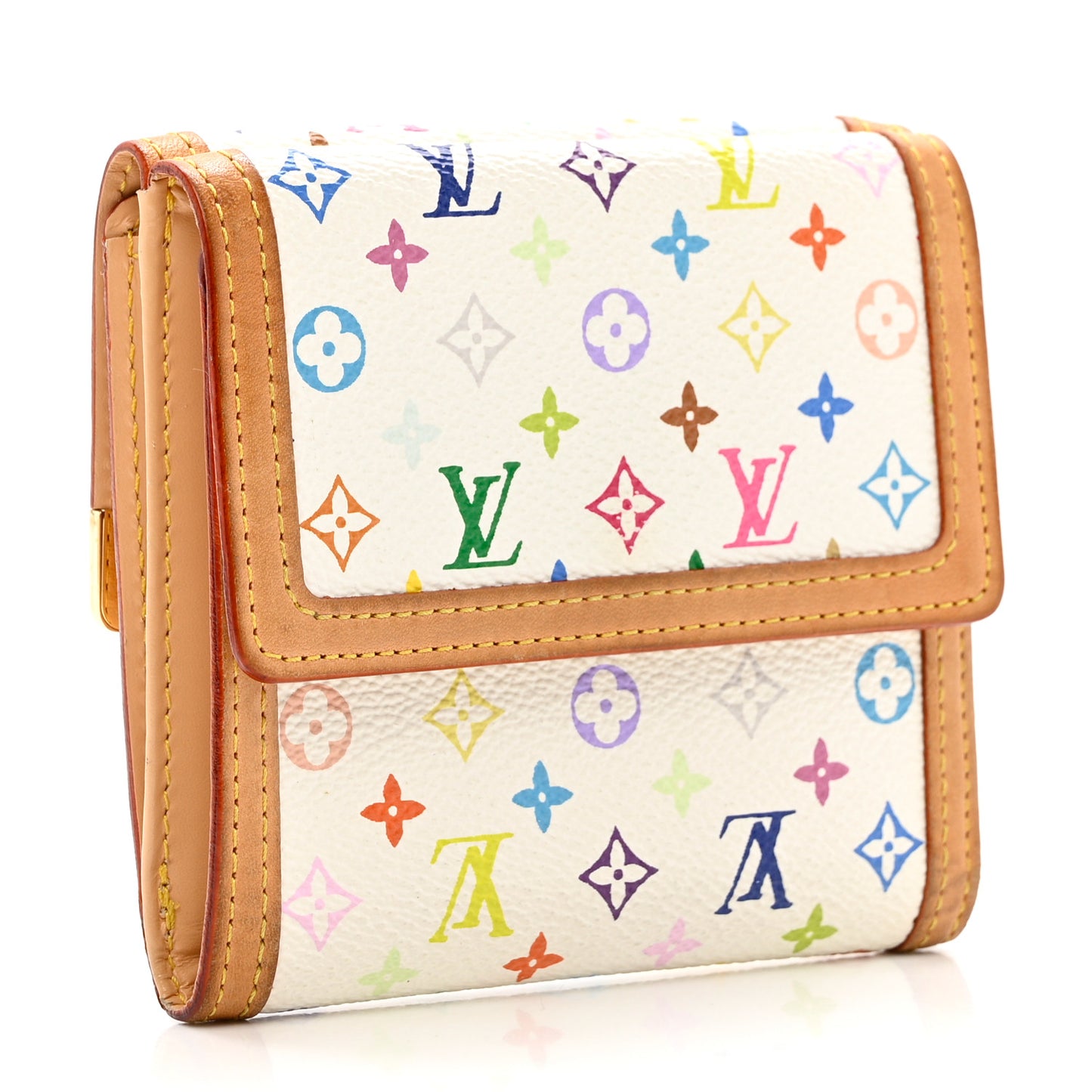 Monogram Multicolor Porte-Monnaie Billets Wallet White