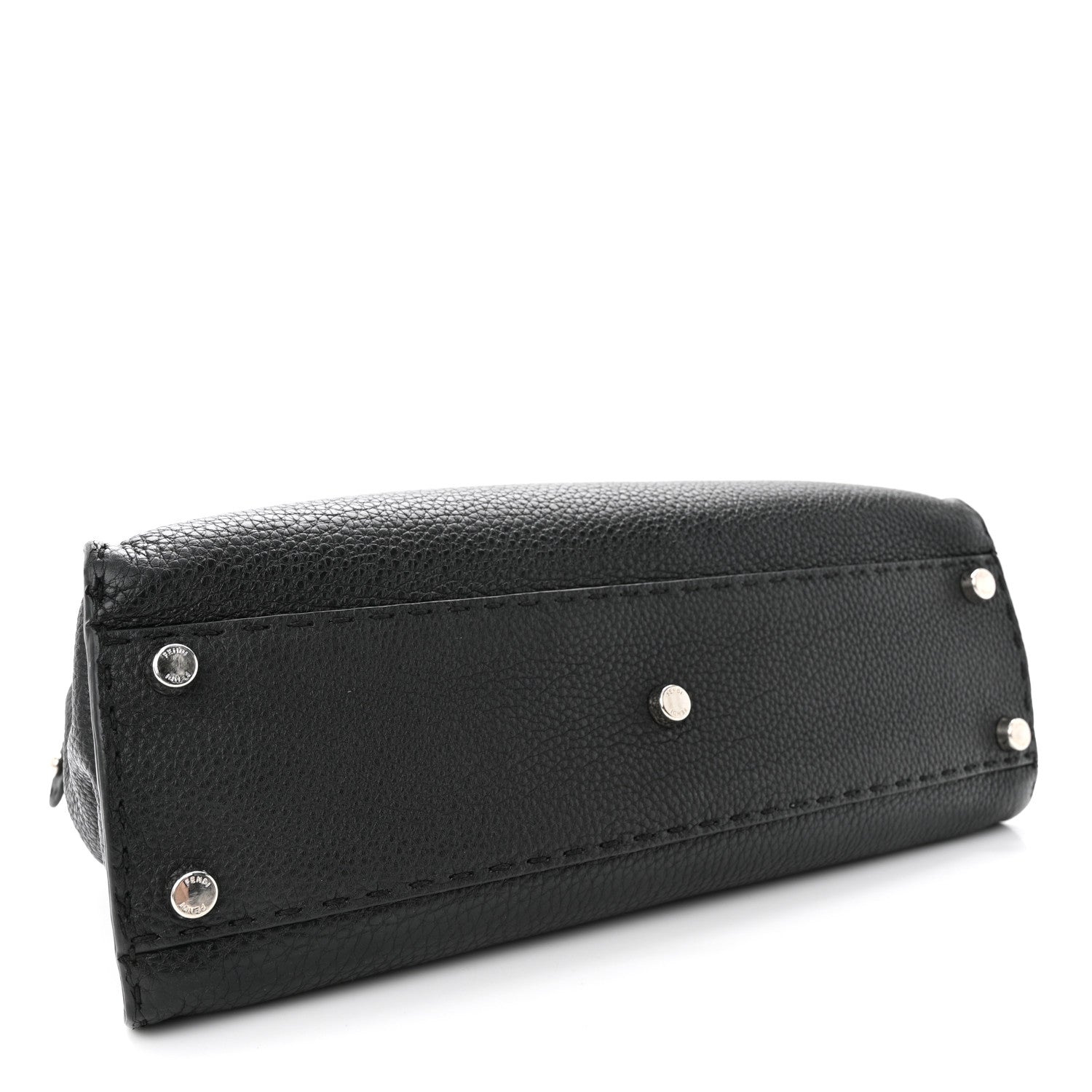 Fendi Cuoio Romano Selleria Bi-Color Medium Peekaboo Iconic Satchel Black Mou 4 of 14