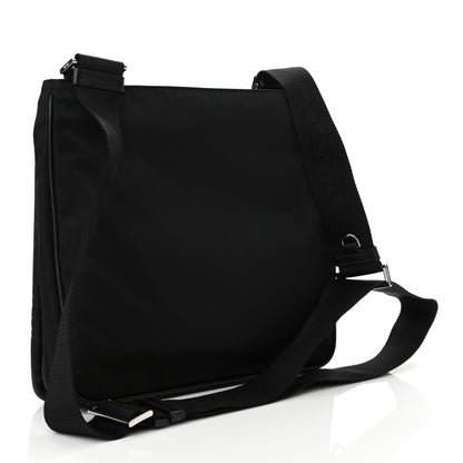 Prada Re-Nylon Saffiano Pocket Flat Messenger Bag Black 3 of 9