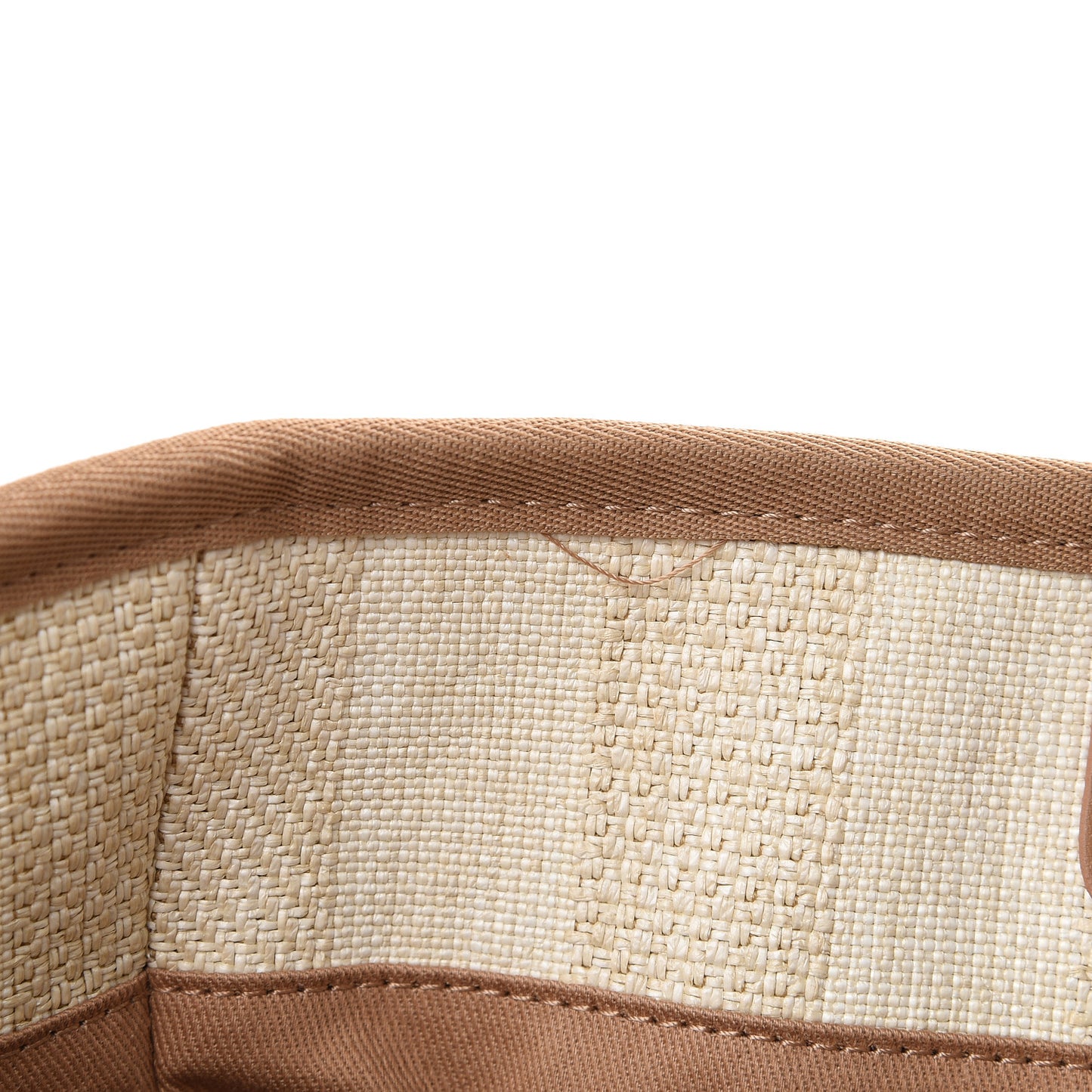 Straw Raffia Calfskin Striped Large Deauville Tote Beige