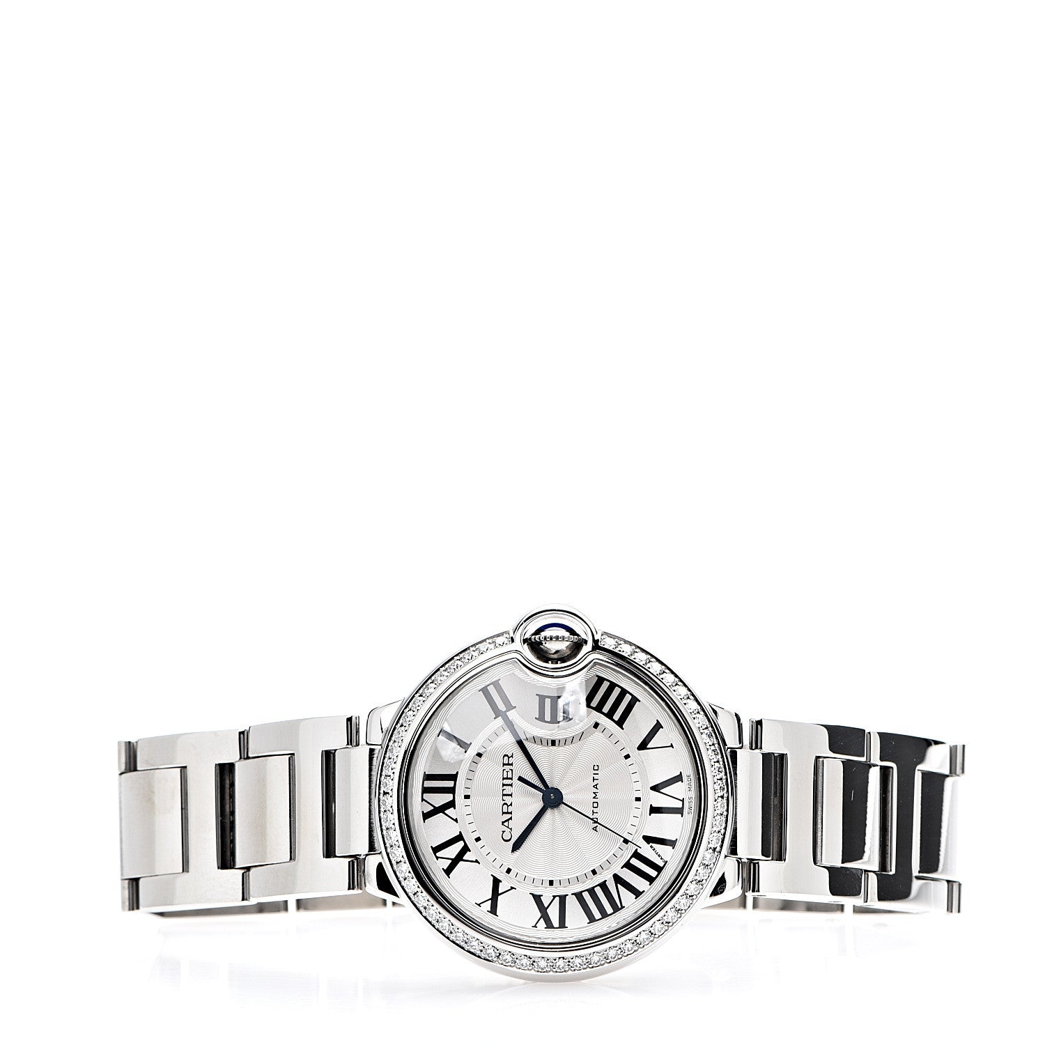 Cartier Stainless Steel Diamond Bezel 36mm Ballon Bleu De Cartier Automatic Watch 2 of 8
