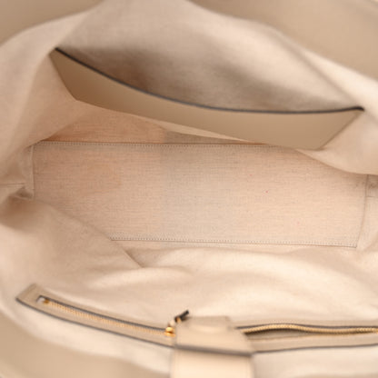 Gucci GG Supreme Monogram Textured Dollar Calfskin Web Large Ophidia Shopping Tote Beige Mystic White Oatmeal 5 of 10