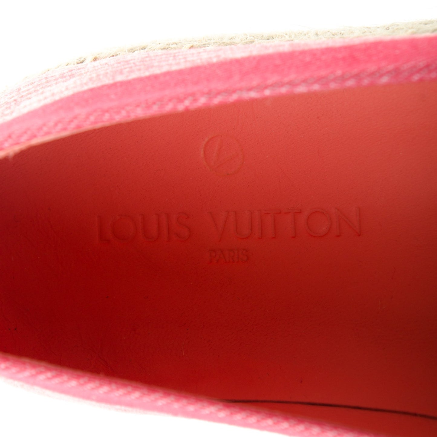 Canvas Blue Shore Espadrille Flats 35 Corail