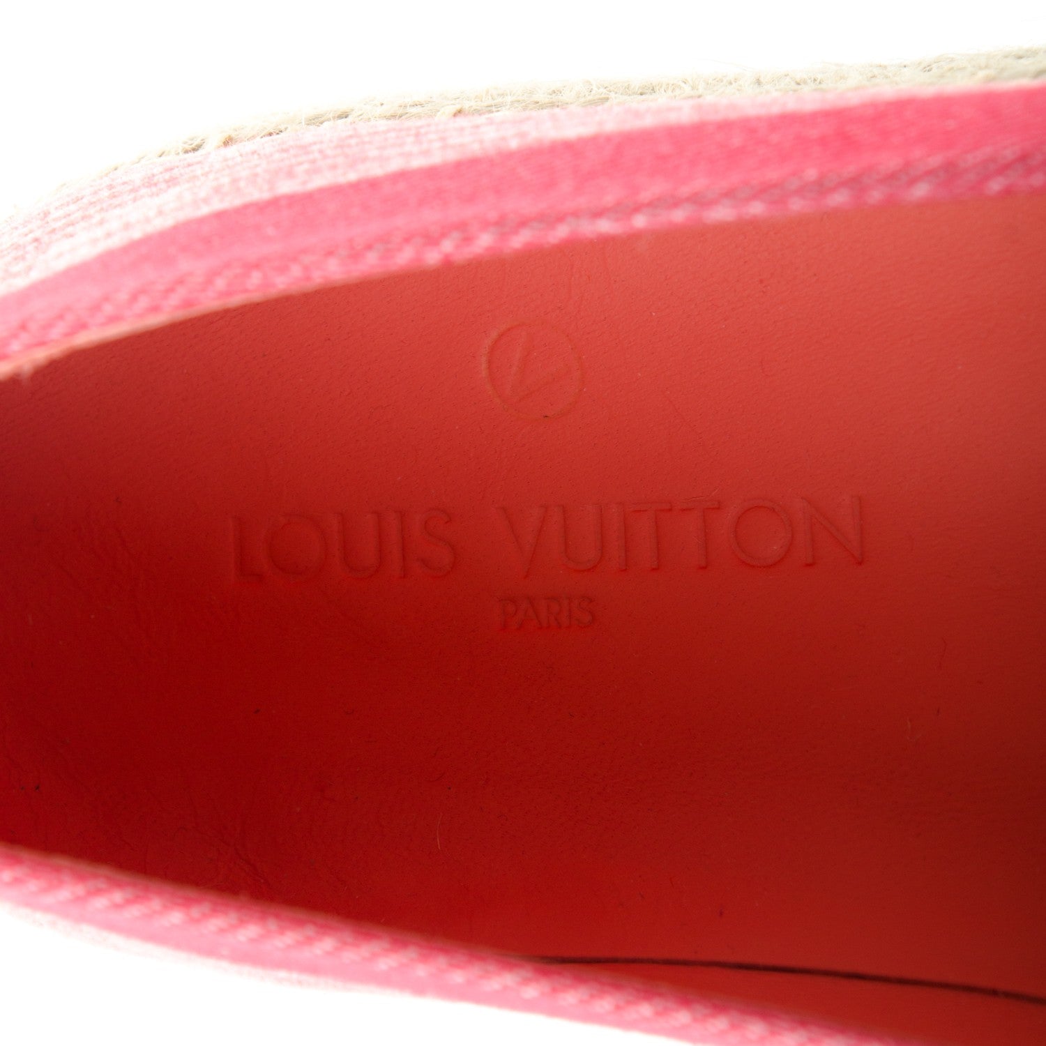 Louis Vuitton Canvas Blue Shore Espadrille Flats 35 Corail 7 of 8