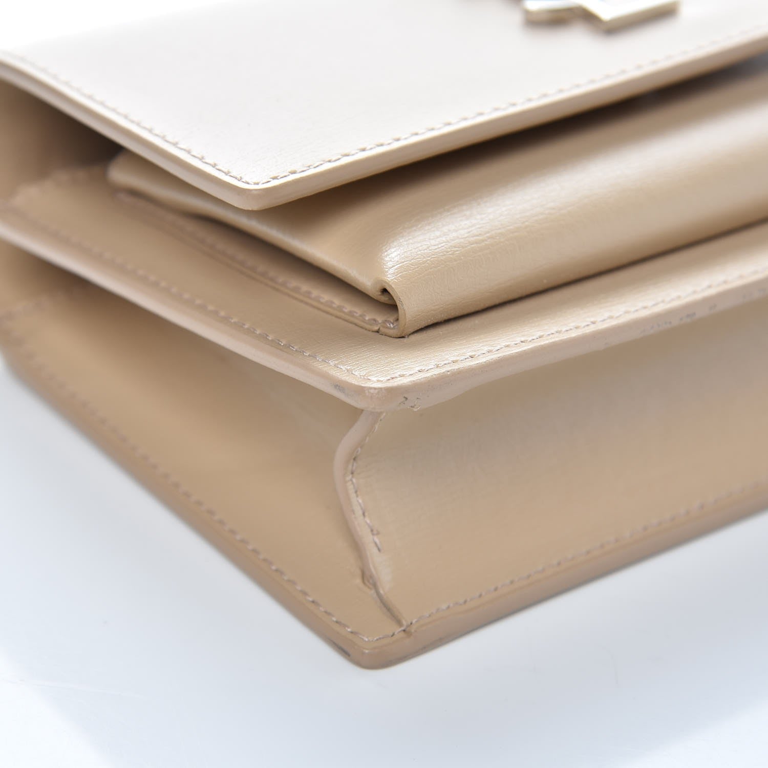 Saint Laurent Calfskin Monogram Sunset Chain Wallet Nude Powder 8 of 13