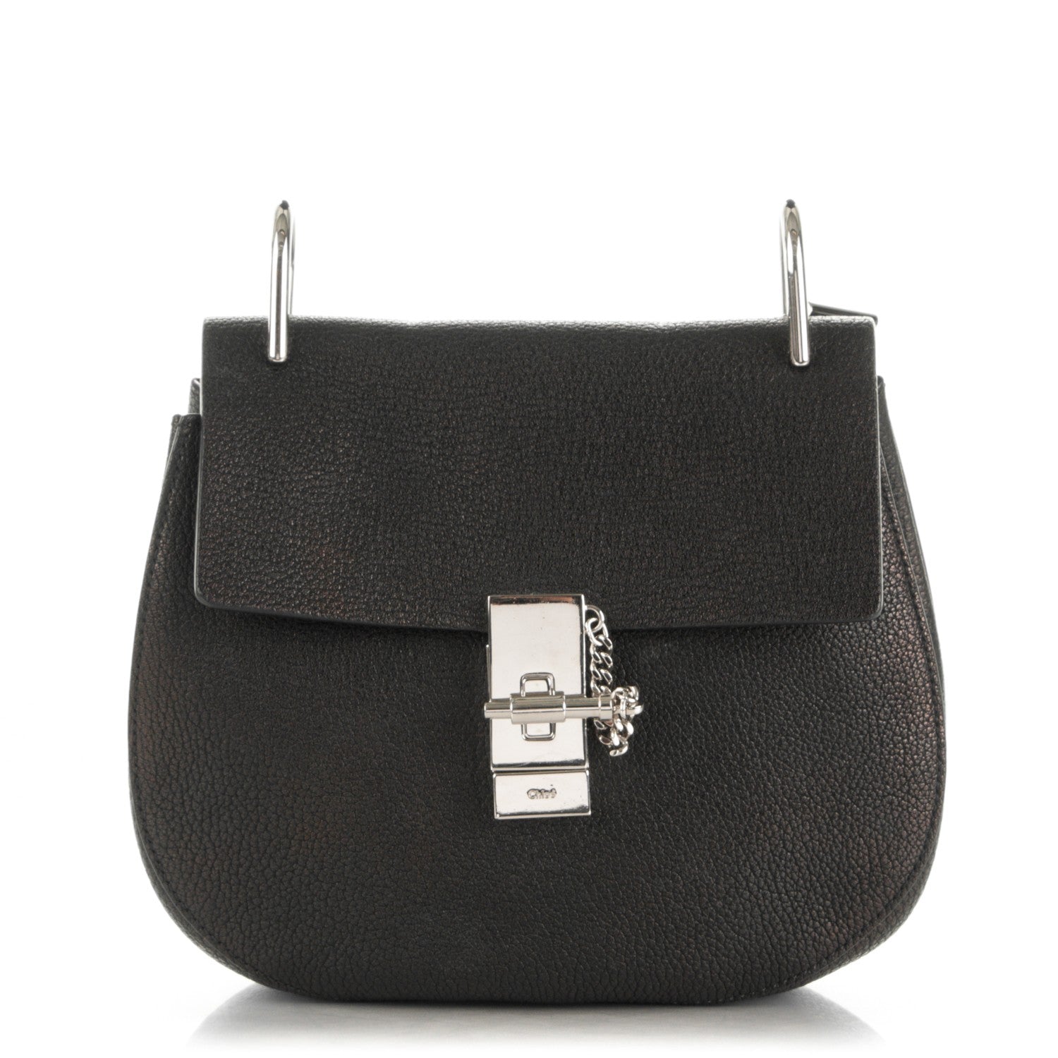 Chloe Grained Lambskin Drew Shoulder Bag Black 1 of 7
