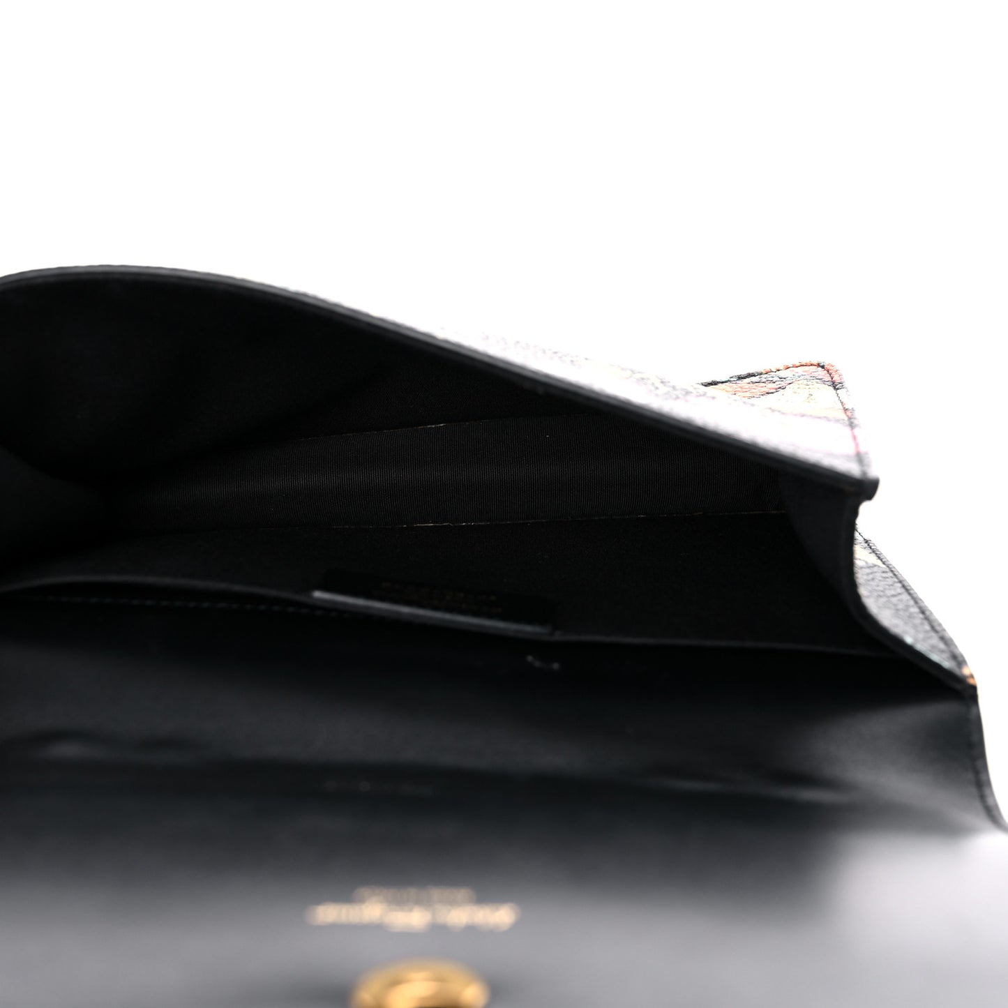 Floral Printed Hammered Calfskin Gancini Minibag Multicolor Black