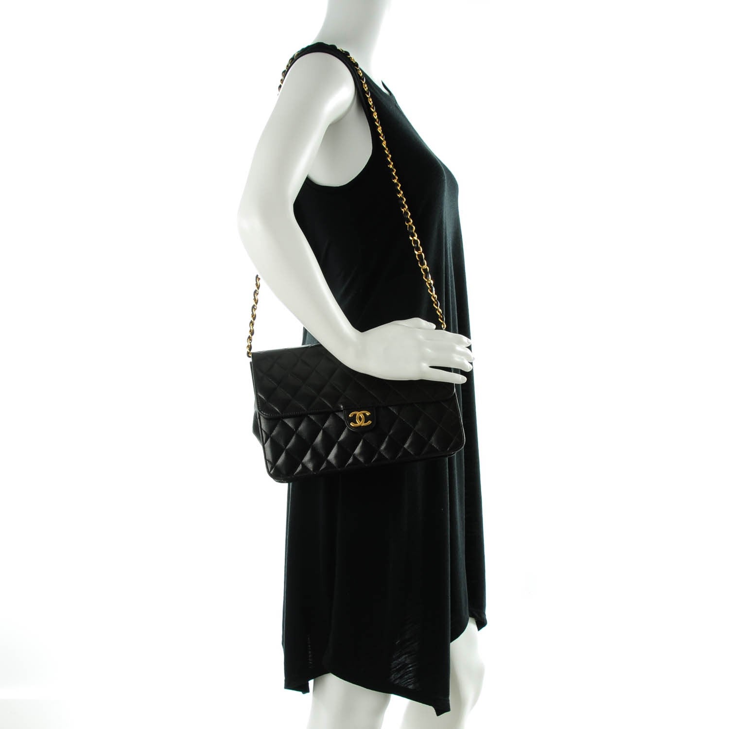 Chanel Lambskin Quilted Small Single Flap Black 2 of 8