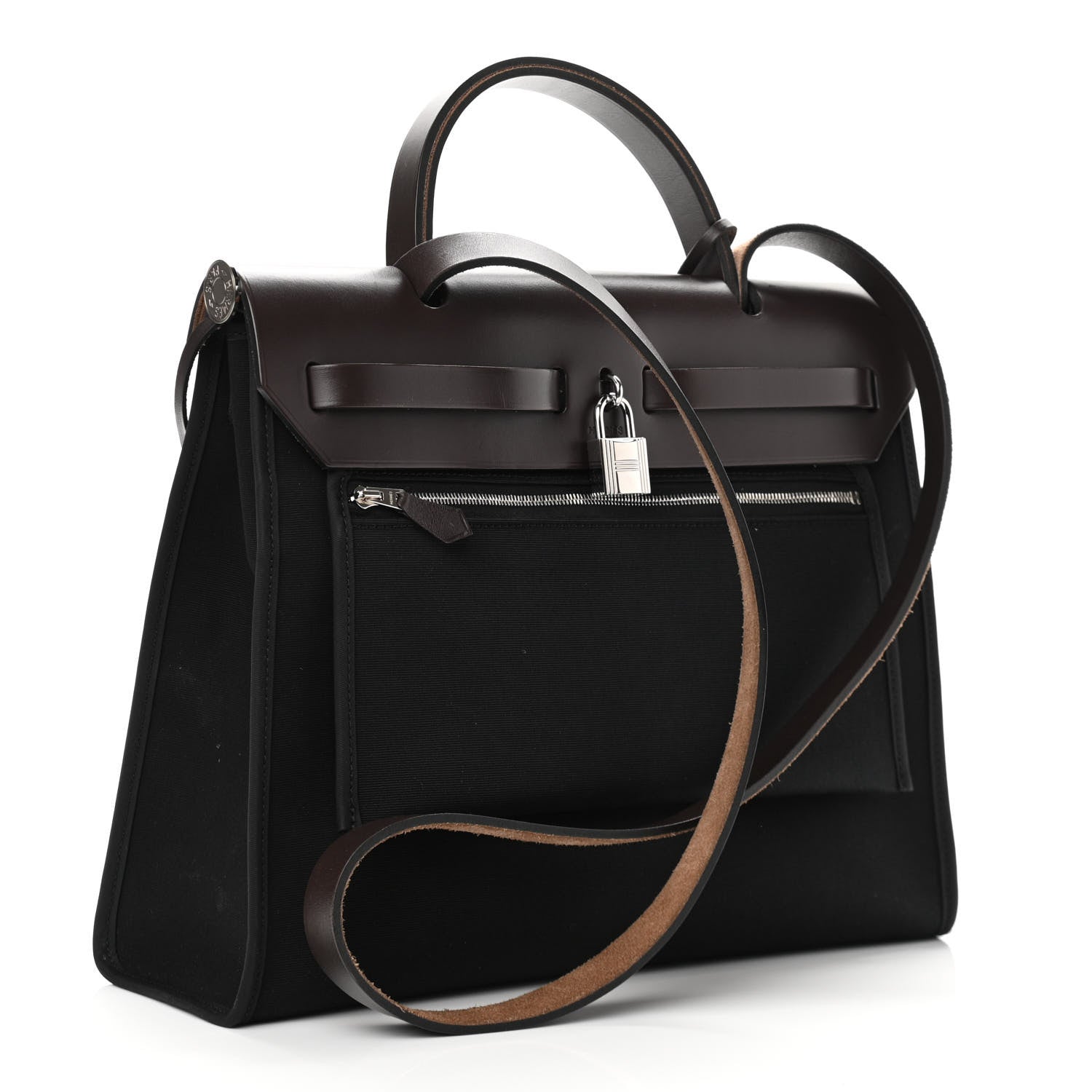 Hermes Military Toile Vache Hunter Herbag Zip PM 31 Black Ebene 4 of 10