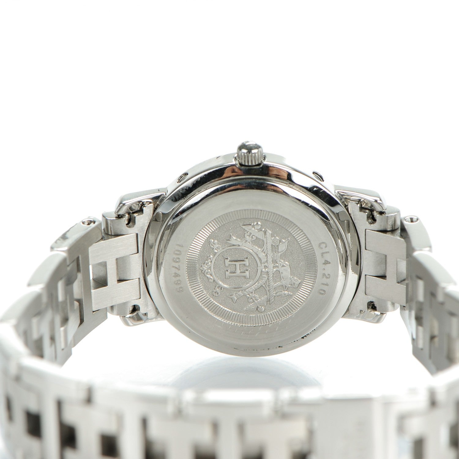 Hermes Stainless Steel 24mm Clipper Quartz Watch White 5 of 7