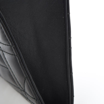 Gucci Calfskin Matelasse Mini Pearly GG Marmont Chain Wallet Black 12 of 14