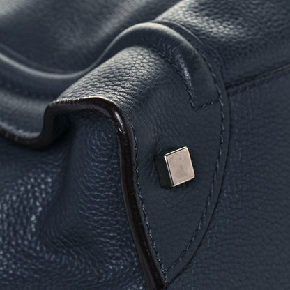 Celine Drummed Calfskin Mini Luggage Blue 6 of 14