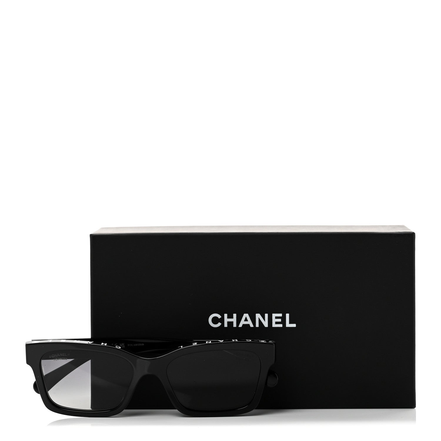 Chanel Acetate Polarized Square Sunglasses 5417 Black 8 of 8