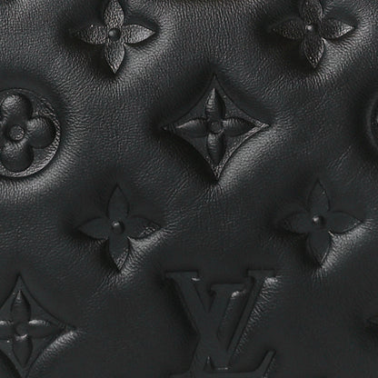 Louis Vuitton Lambskin Embossed Monogram Coussin BB Black 10 of 12