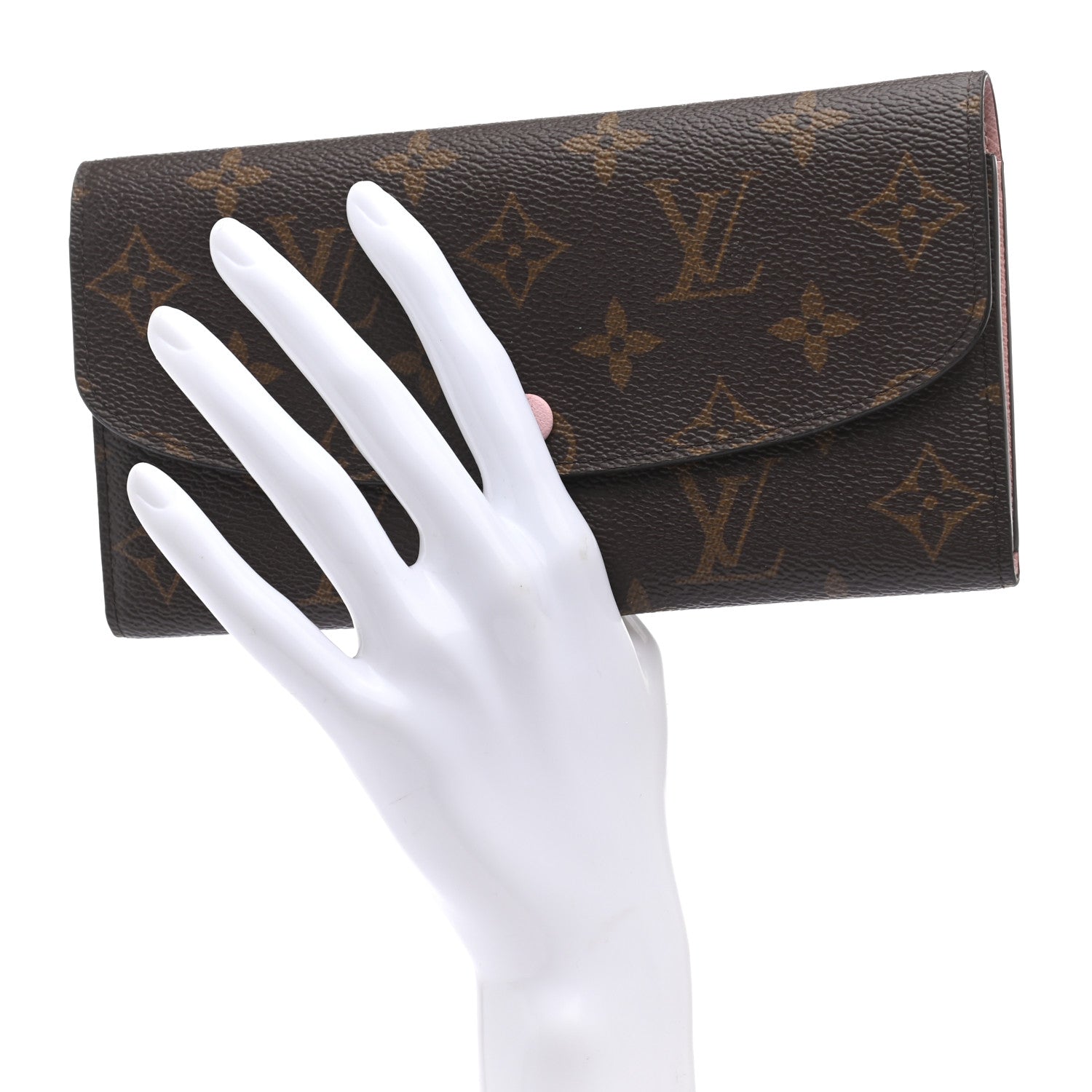Louis Vuitton Monogram Emilie Wallet Rose Ballerine 2 of 9