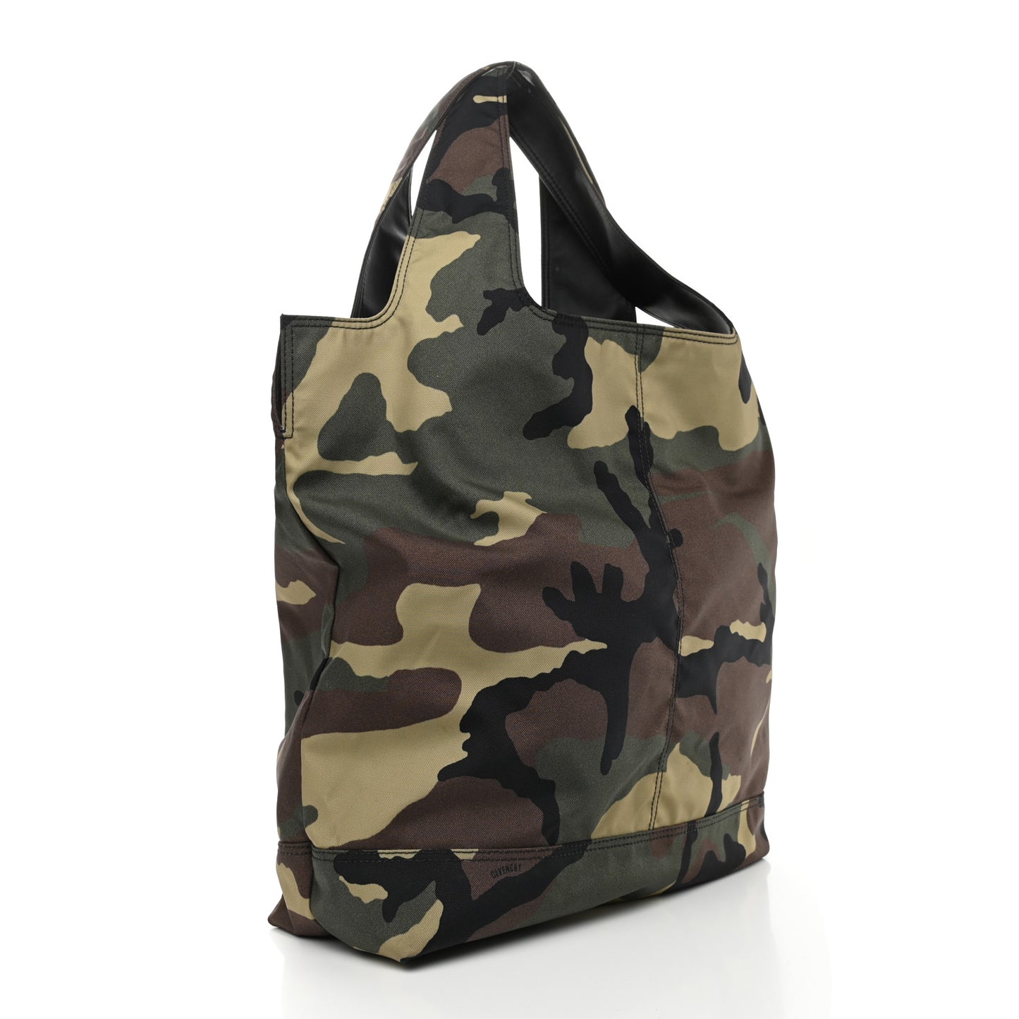 Nylon Camo Print Tote Green Multicolor