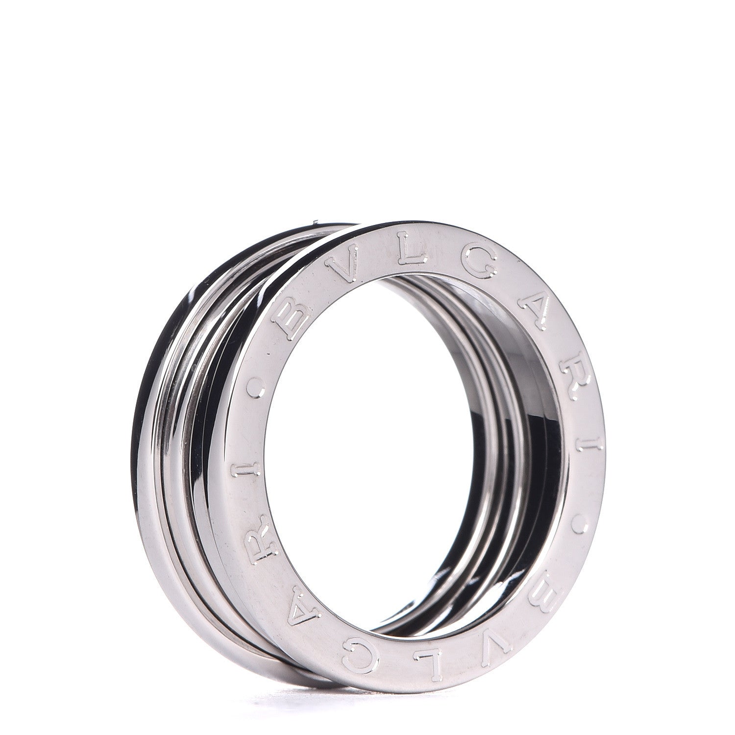 Bulgari 18K White Gold B.Zero1 Two-Band Ring 50 5.25 4 of 6