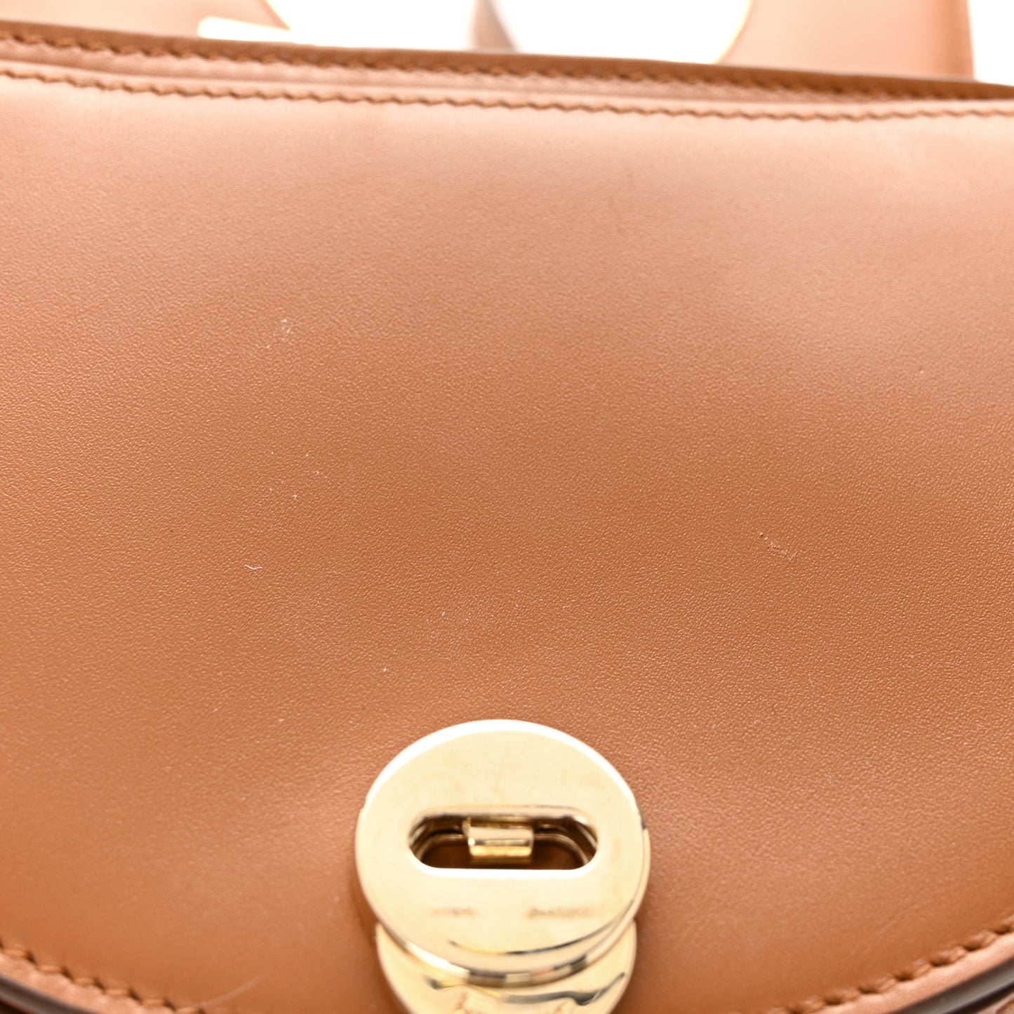 Calfskin Small Vela Flap Bag Brown