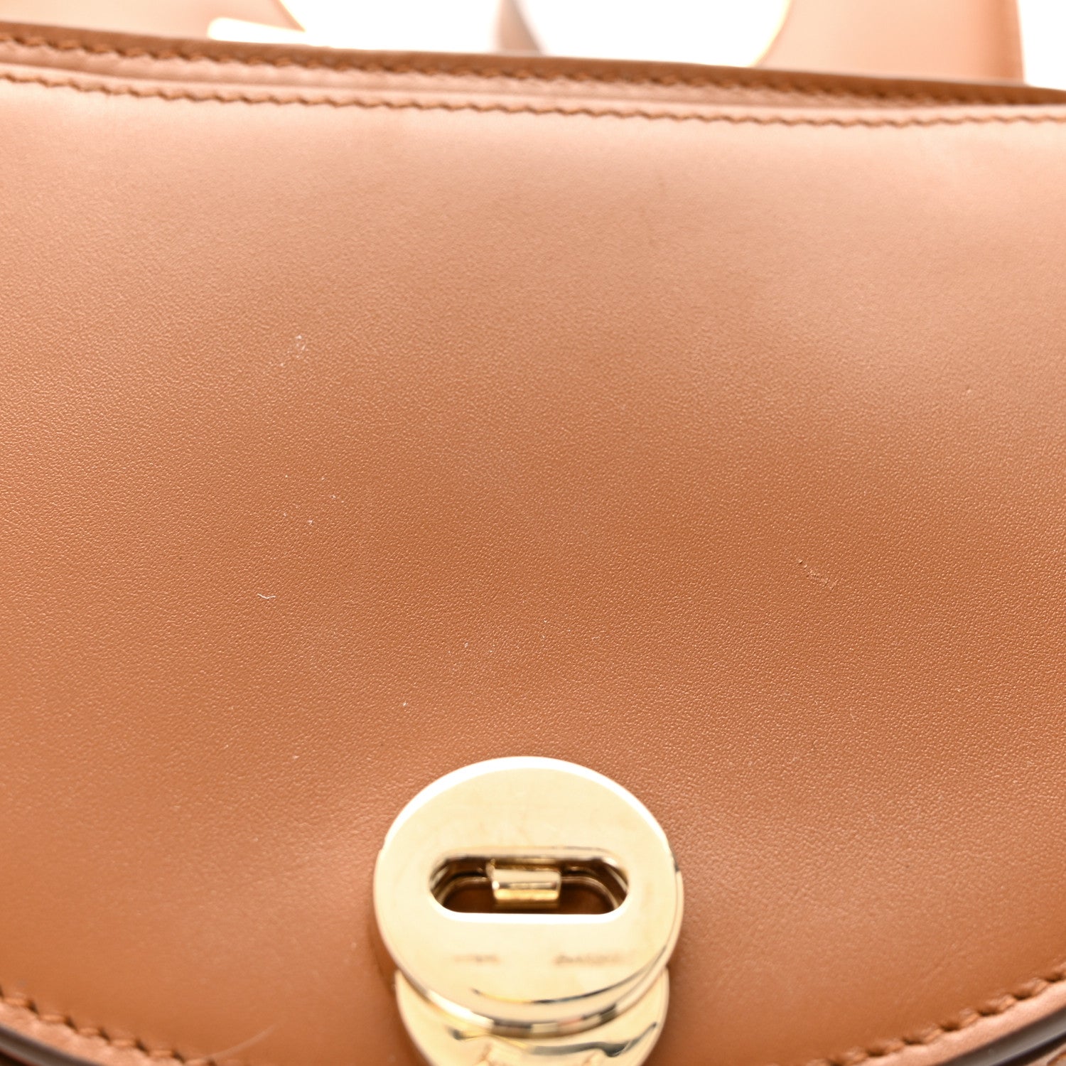Salvatore Ferragamo Calfskin Small Vela Flap Bag Brown 12 of 12