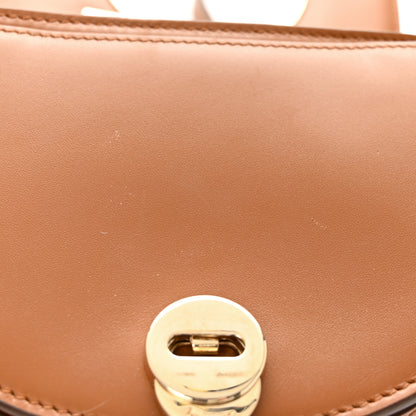 Salvatore Ferragamo Calfskin Small Vela Flap Bag Brown 12 of 12