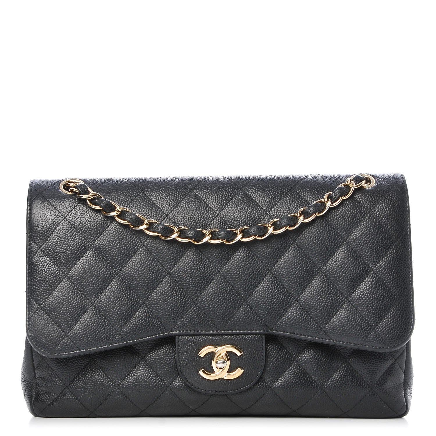 Chanel Caviar Quilted Jumbo Double Flap Black 1 of 22