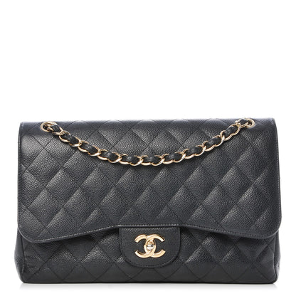Chanel Caviar Quilted Jumbo Double Flap Black 1 of 22
