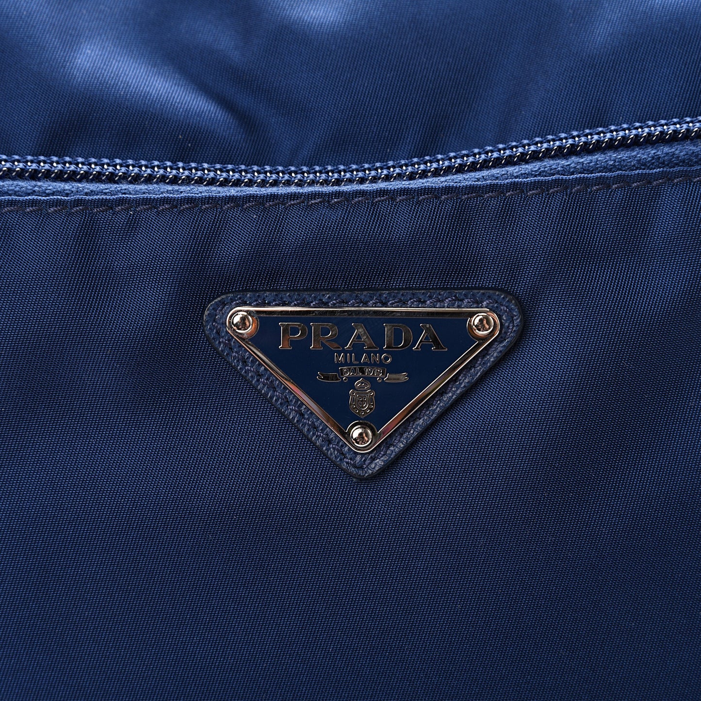 Nylon Vela Saffiano Flat Messenger Bag Royal