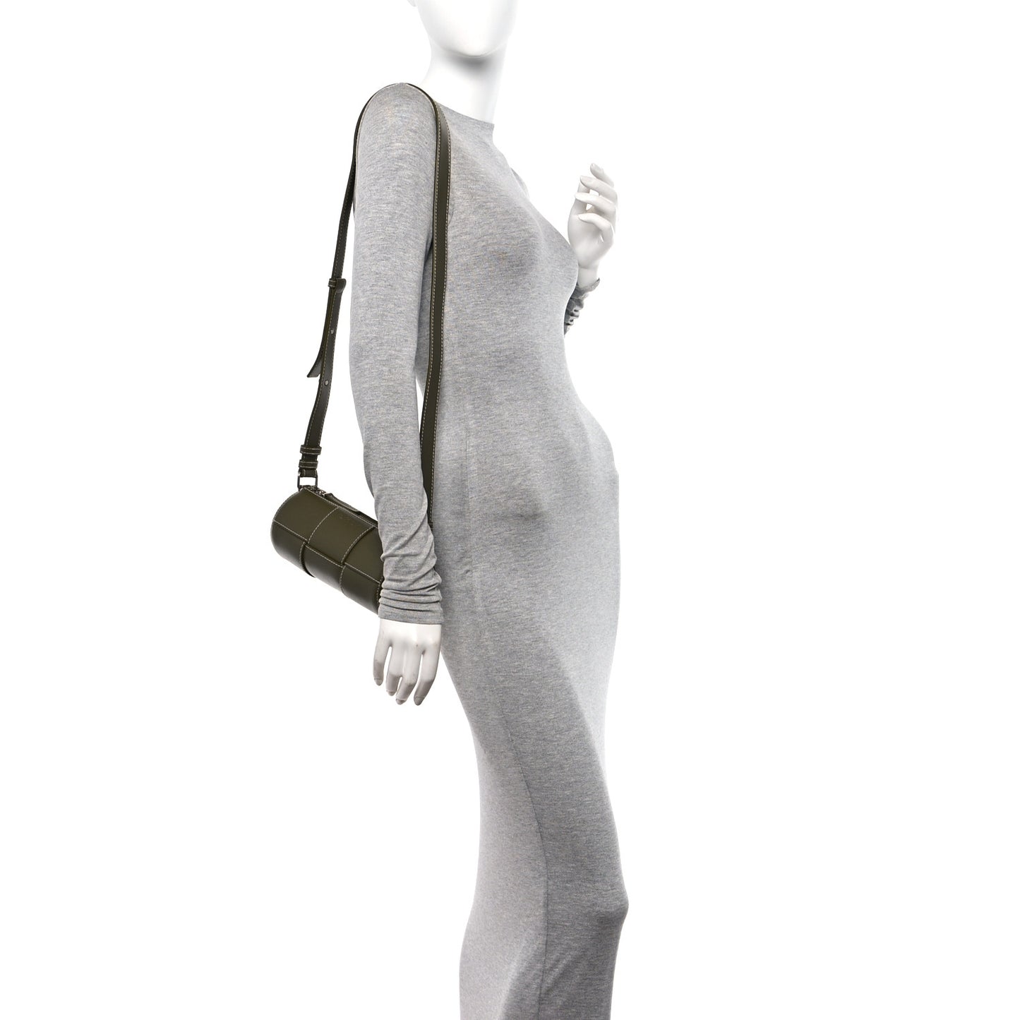 Nappa Maxi Intreccio Small Canette Crossbody Bag Mud