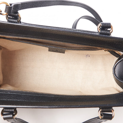 Gucci Pebbled Calfskin Medium Soho Top Handle Satchel Black 6 of 10