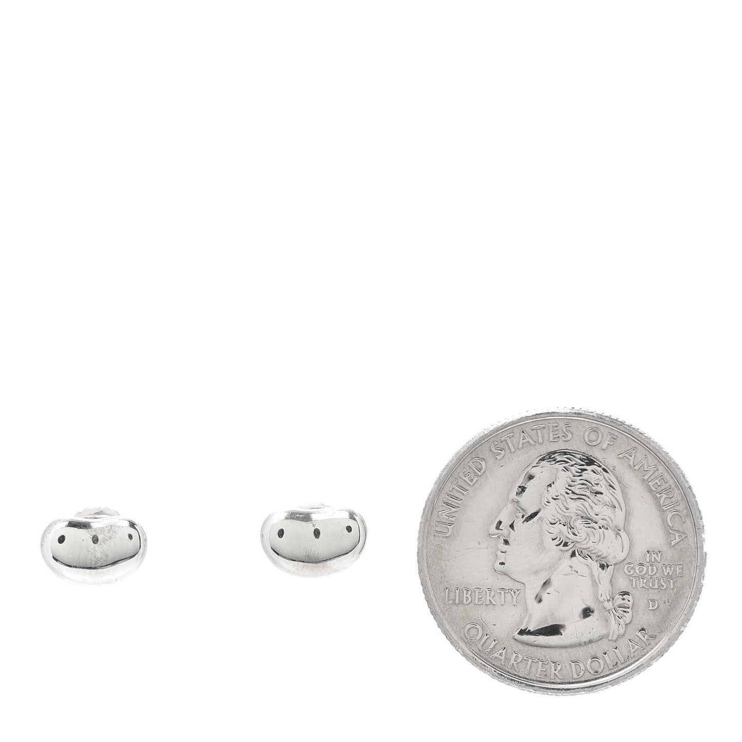 Sterling Silver 9mm Elsa Peretti Bean Earrings