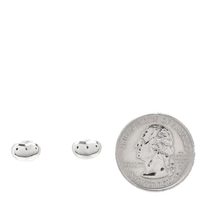 Tiffany Sterling Silver 9mm Elsa Peretti Bean Earrings 2 of 5
