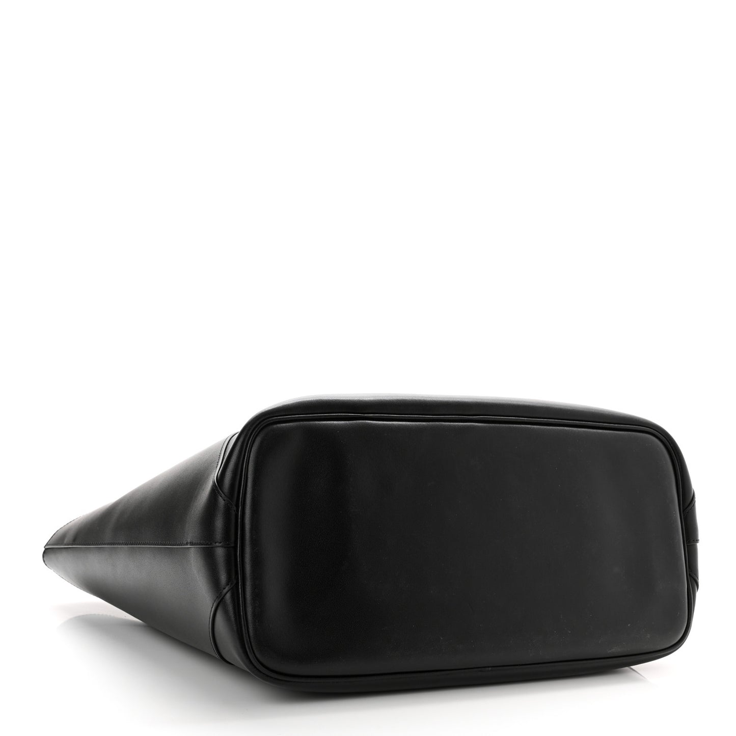 Smooth Calfskin Wing Shopper Tote Black White