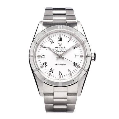 Rolex Stainless Steel 34mm Oyster Perpetual Air-King Precision Watch White Roman 14010M 1 of 7