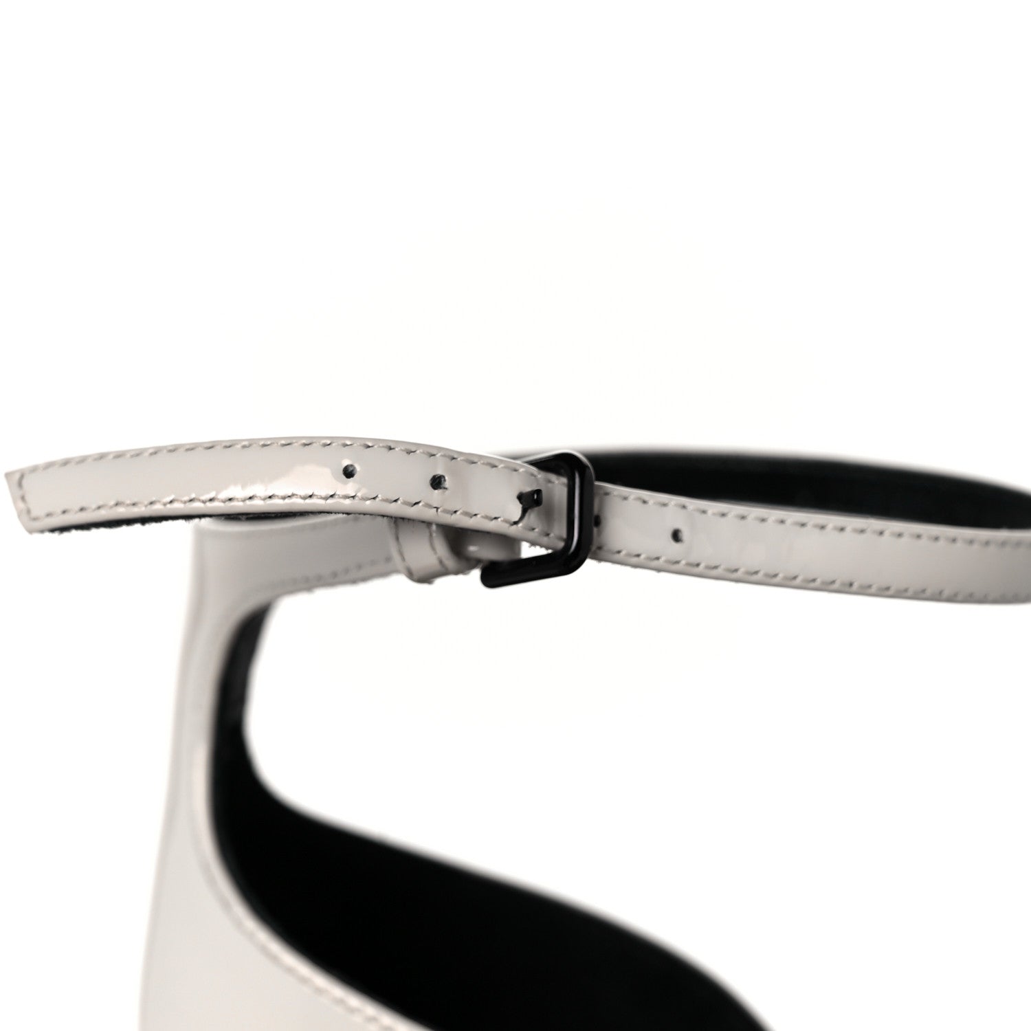 Saint Laurent Patent Calfskin Opyum 110 Sandals 36.5 Neutro 8 of 9