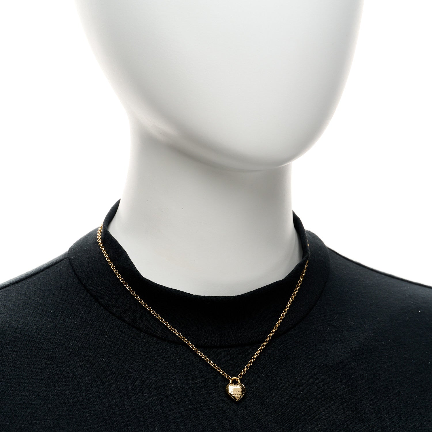 Tiffany 18K Yellow Gold Return to Tiffany Full Heart Pendant Necklace 2 of 6