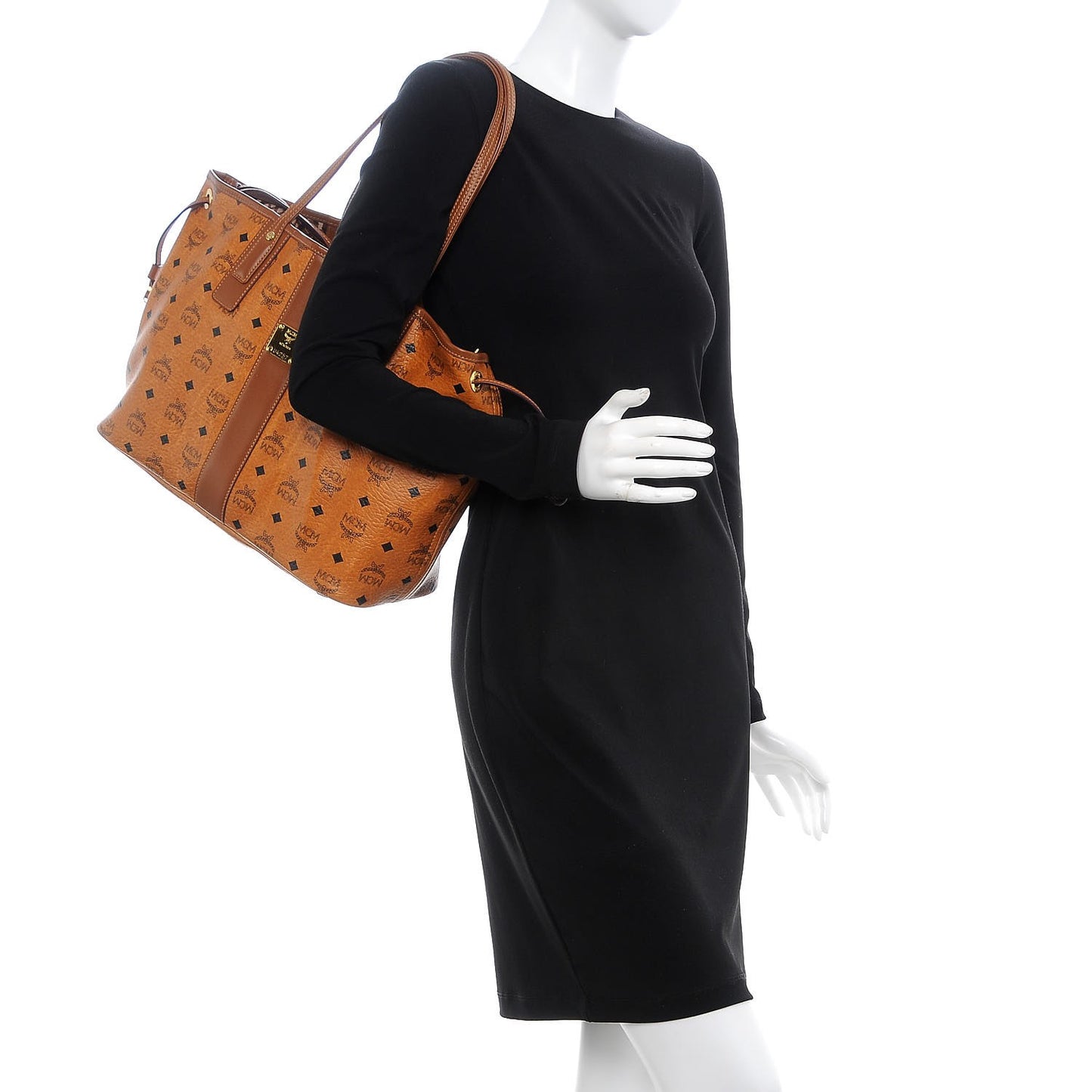 Visetos Medium Liz Reversible Shopper Tote Cognac